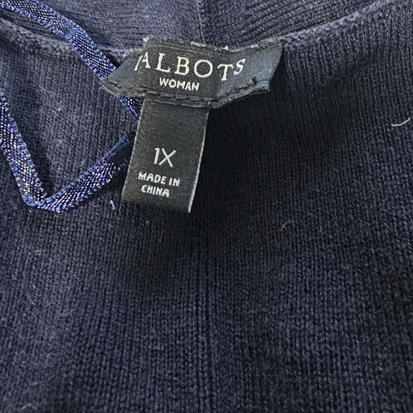 Talbots Navy Blue Cardigan Sweater - Picture 6 of 8